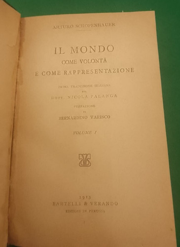 Schopenhauer mondo come - il,