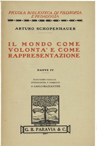 Mondo come volonta - il, e