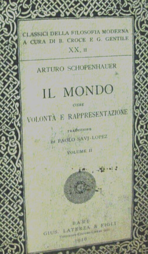 Schopenauer mondo come - mondo,